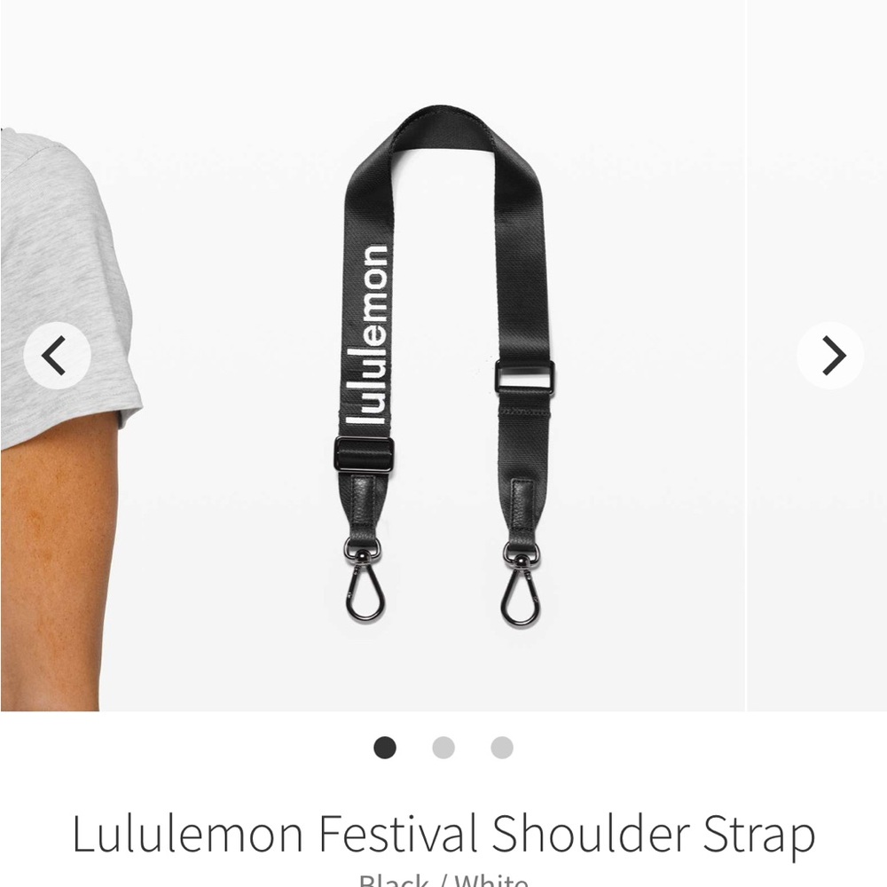 Lululemon Black and White Festival Shoulder Strap